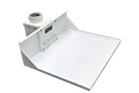 Utility Shelf Single Pole Mount with Receptacle (NB-12X10PM-W)
